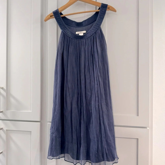 Laundry By Design 100% Silk Chiffon Halter Style A-Line Knee Length Dress size 6 - Picture 1 of 4